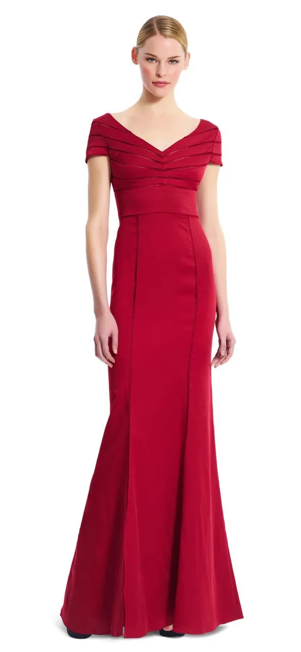 Adrianna Papell - 81909150 Satin Sheath Dress - 1 Pc Cranberry in Size 6 Available