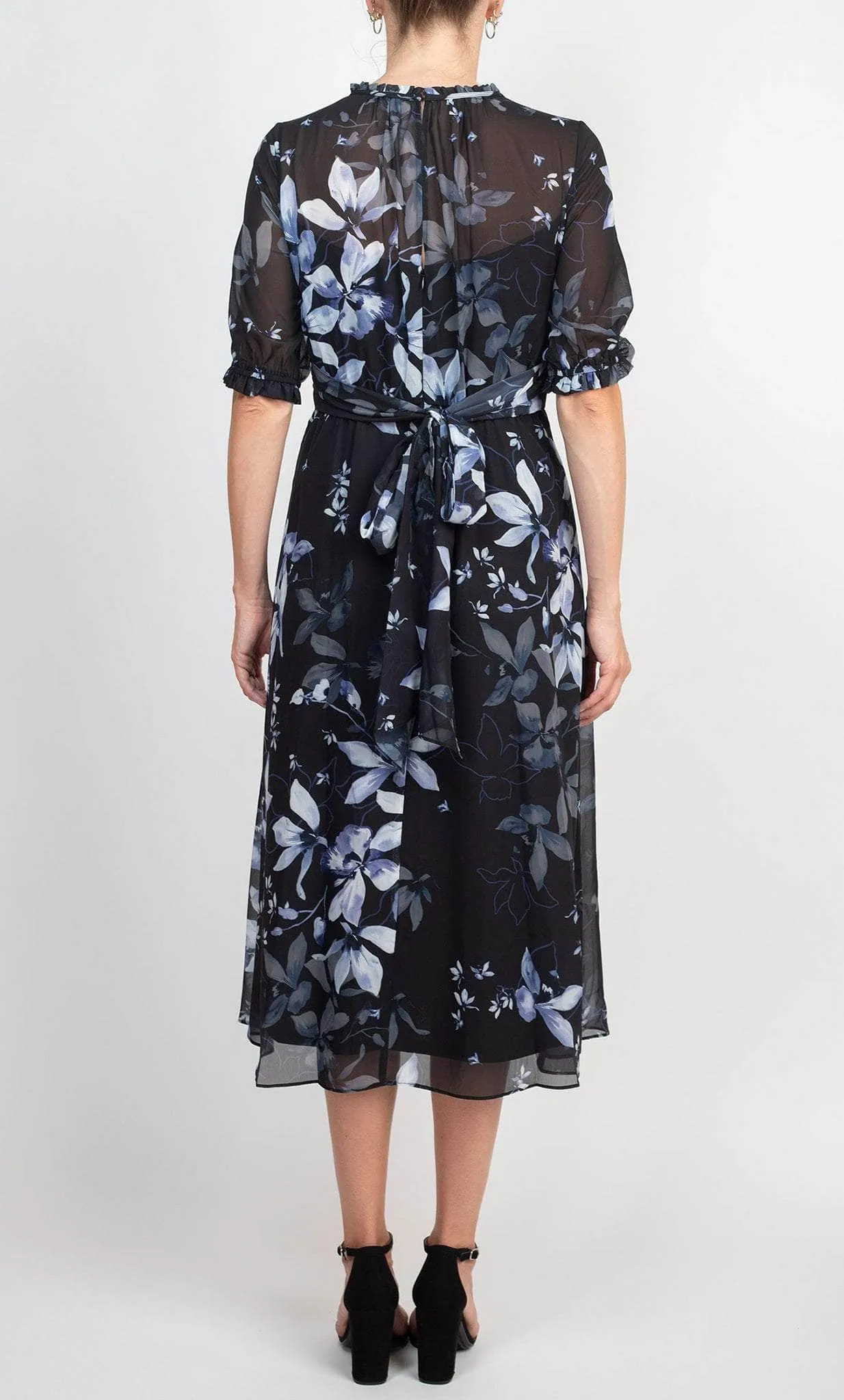 Adrianna Papell AP1D104584 - Floral Printed Modest Casual Dress