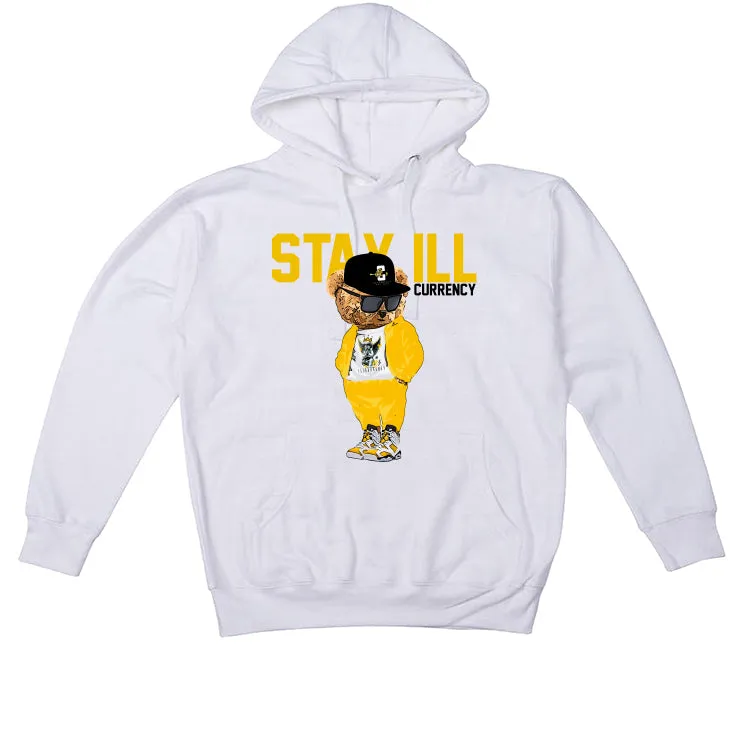 Air Jordan 6 Yellow Ochre | illcurrency White T-Shirt (Stay ill Bear)