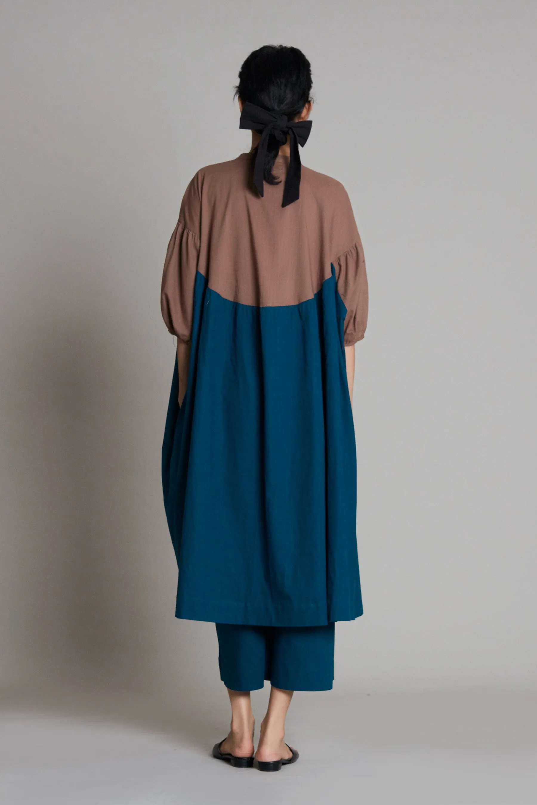 Beige & Teal Blue CB Acra Dress