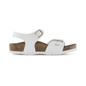 Birkenstock Girl's Rio White Birko-Flor