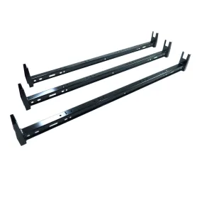 Black 3 Bar Van Roof Ladder Rack Cross Bars for Vauxhall Combo 2015-2018