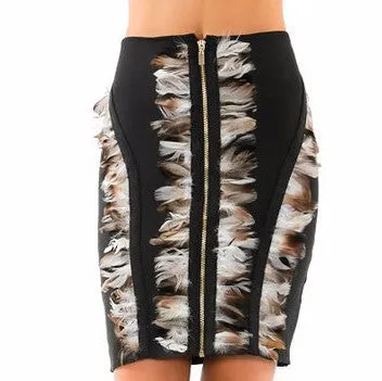 Black Feather Skirt