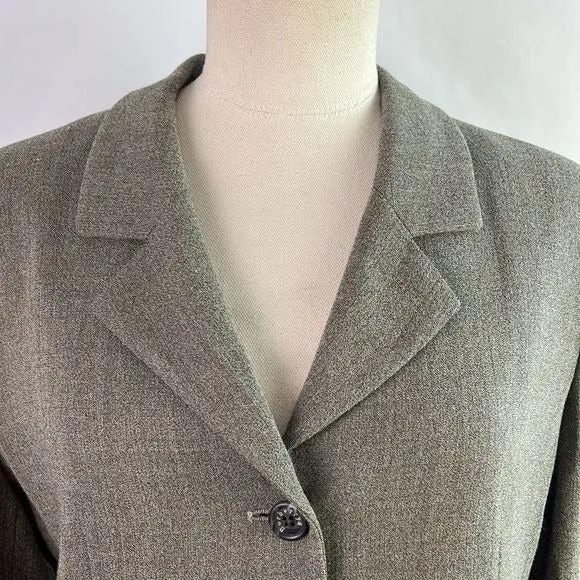 BurberryVintageOlive Jacket and Skirt Suit Set