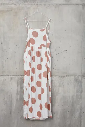 BUSA  [ float ]  - handmade 100% polkadot linen dress