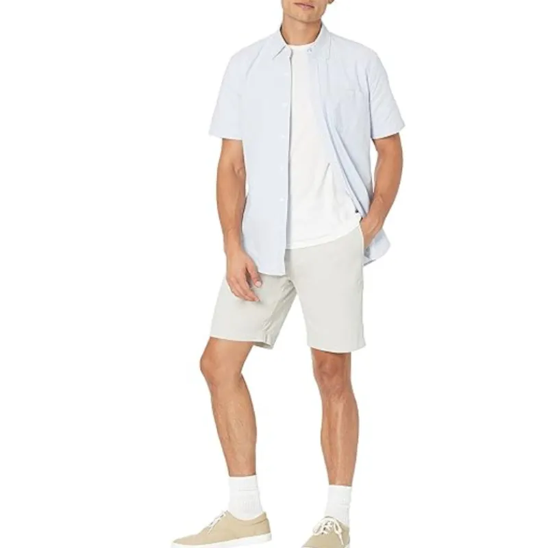 Chino Shorts With Zip Fly And Buttons