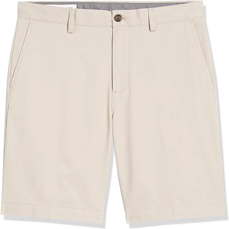 Chino Shorts With Zip Fly And Buttons