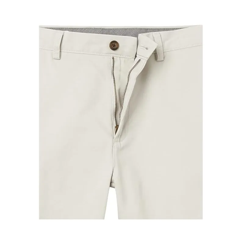 Chino Shorts With Zip Fly And Buttons