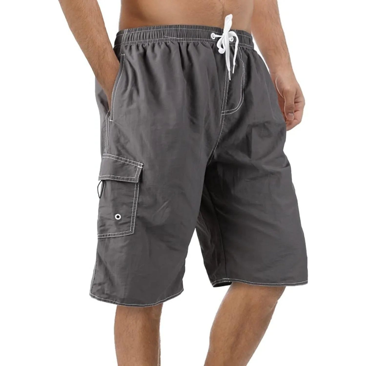 Classic Mesh Lined Nylon Swim Trunks