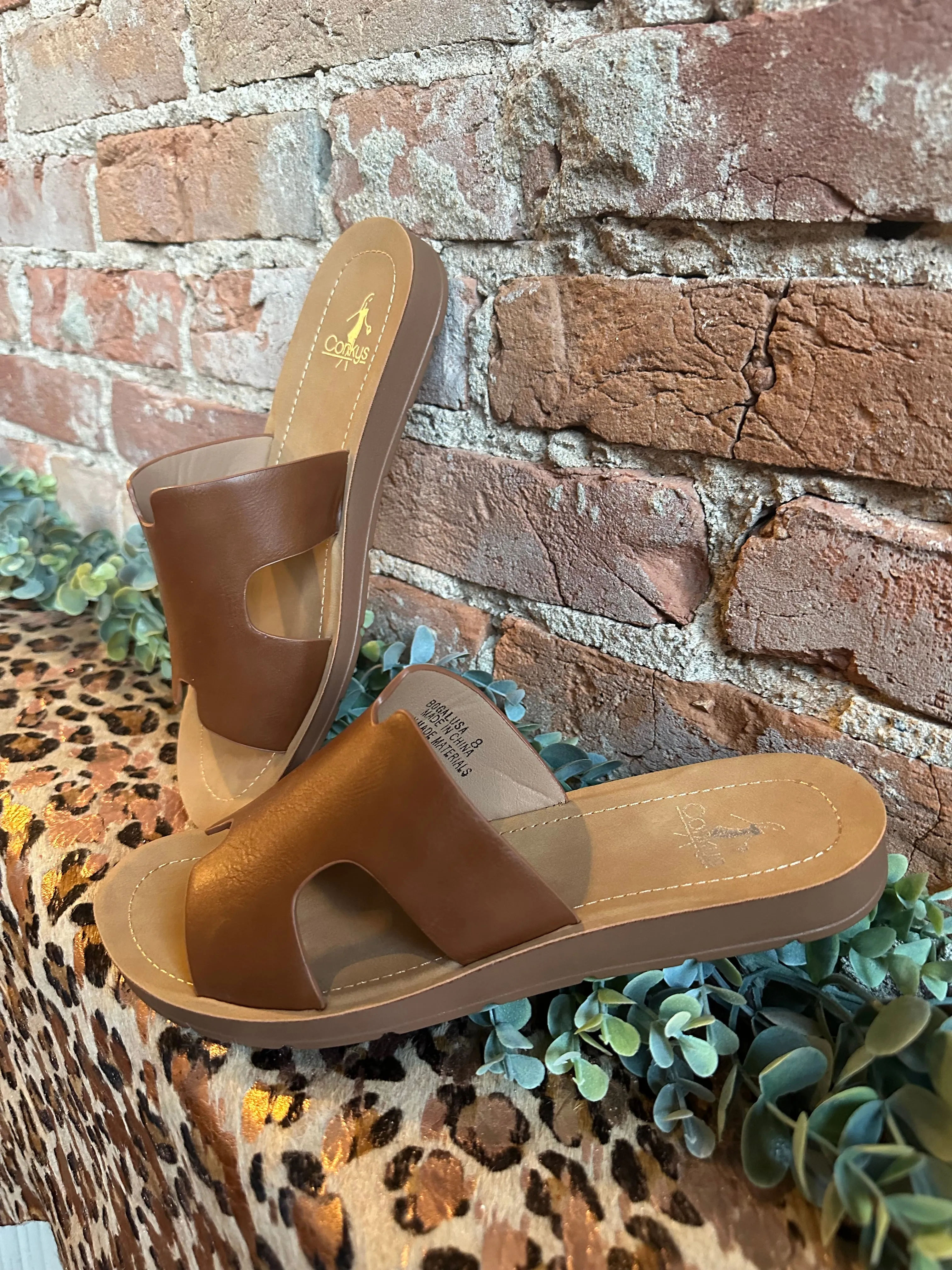 Cognac Bogal Sandal