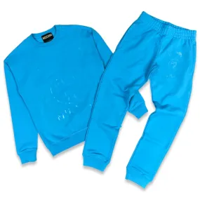 Double Question Mark Jogging Set (Light Blue)