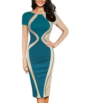 Dress Designer Vestido Sexy Bodycon Short Sleeve Party Pencil