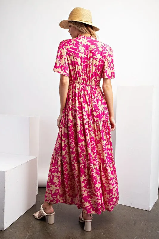 Easel Maxi Dress in Natural Rose