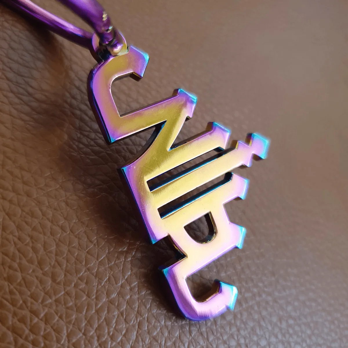 Iridescent Keyring with Bottle Opener