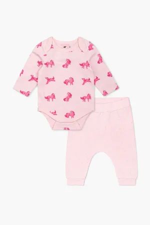 Jack   Jill Bodysuit Groove Pants Bundle_Pink Unicorns