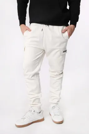 Jogger Cargo en Molleton Arsenic Homme