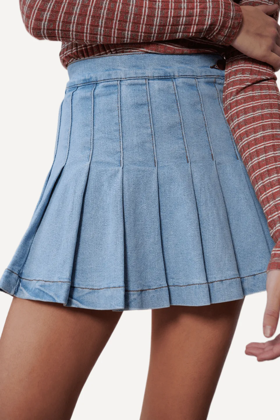 Juniors' Denim Tennis Skirt