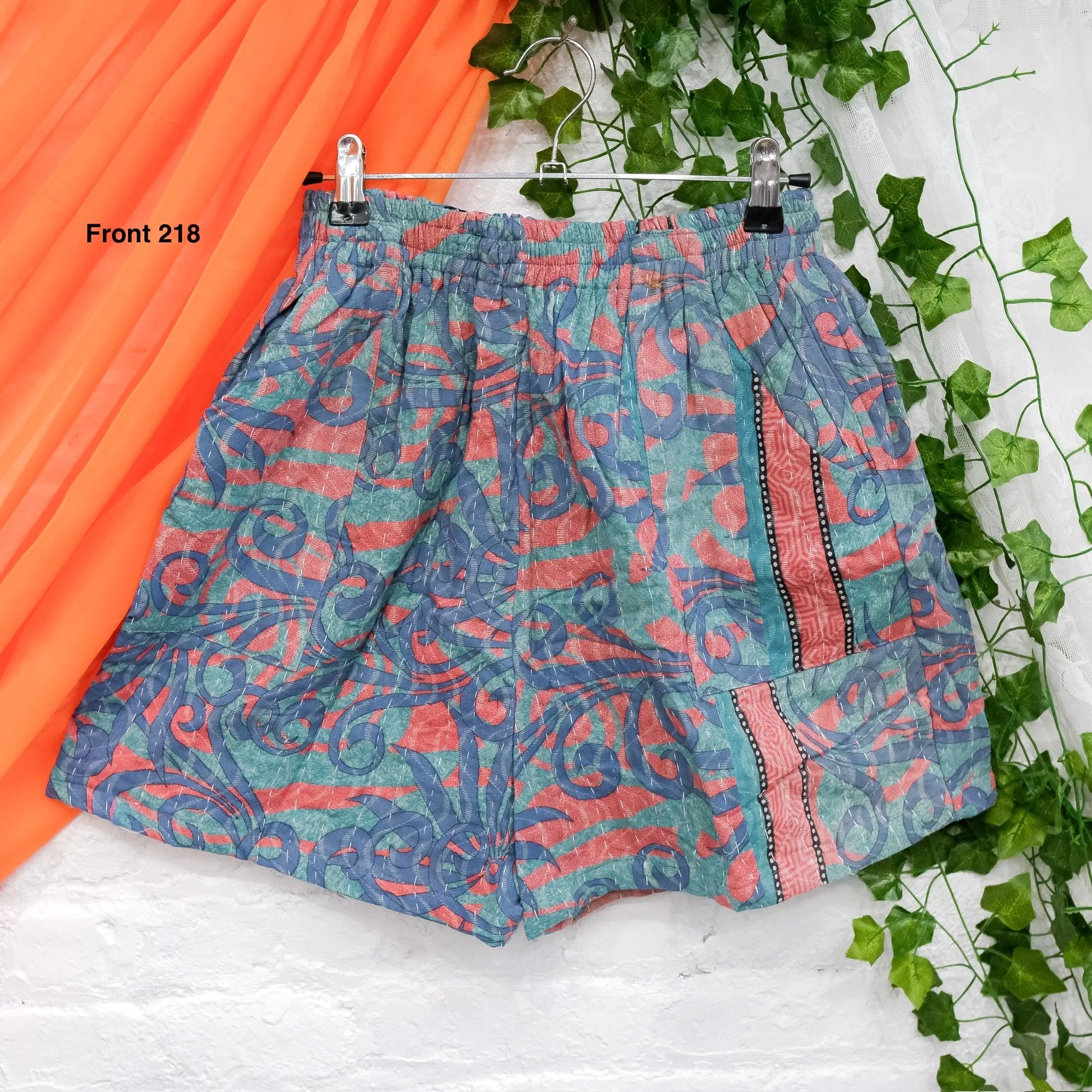 Kantha Shorts with Pockets