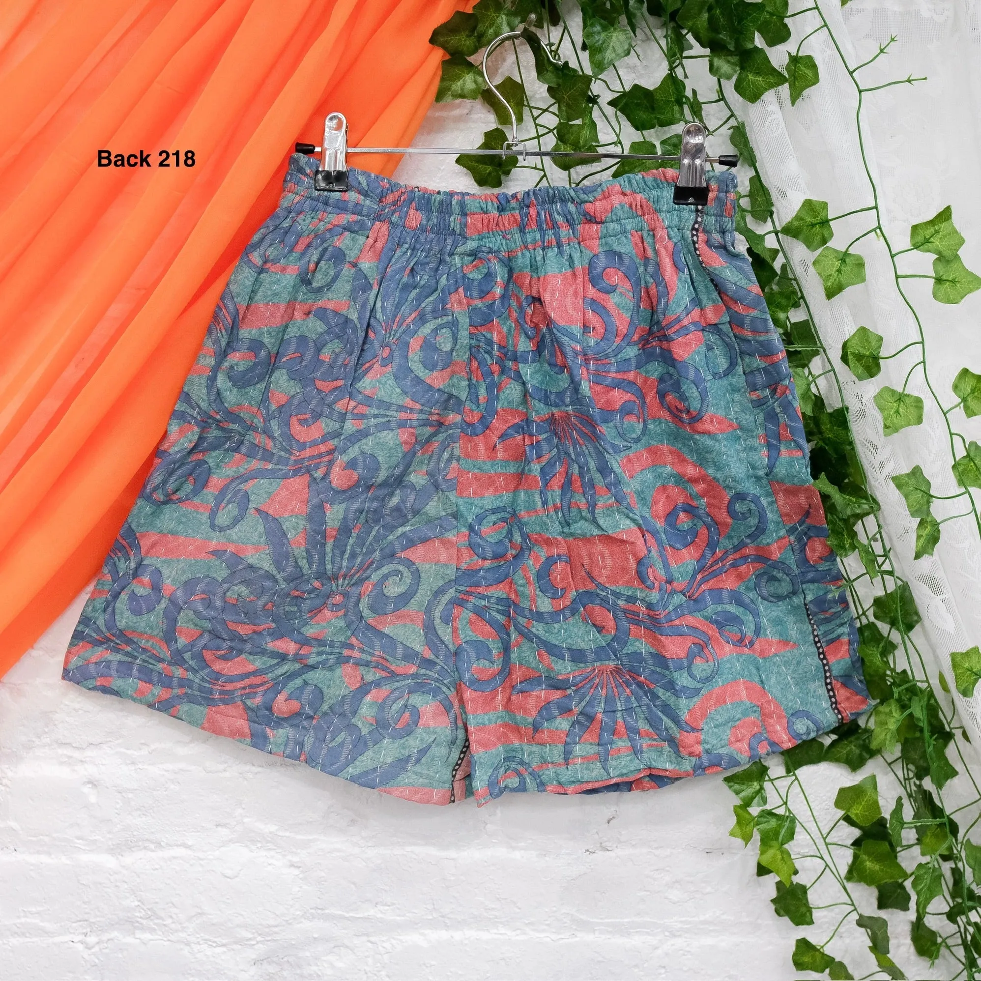 Kantha Shorts with Pockets