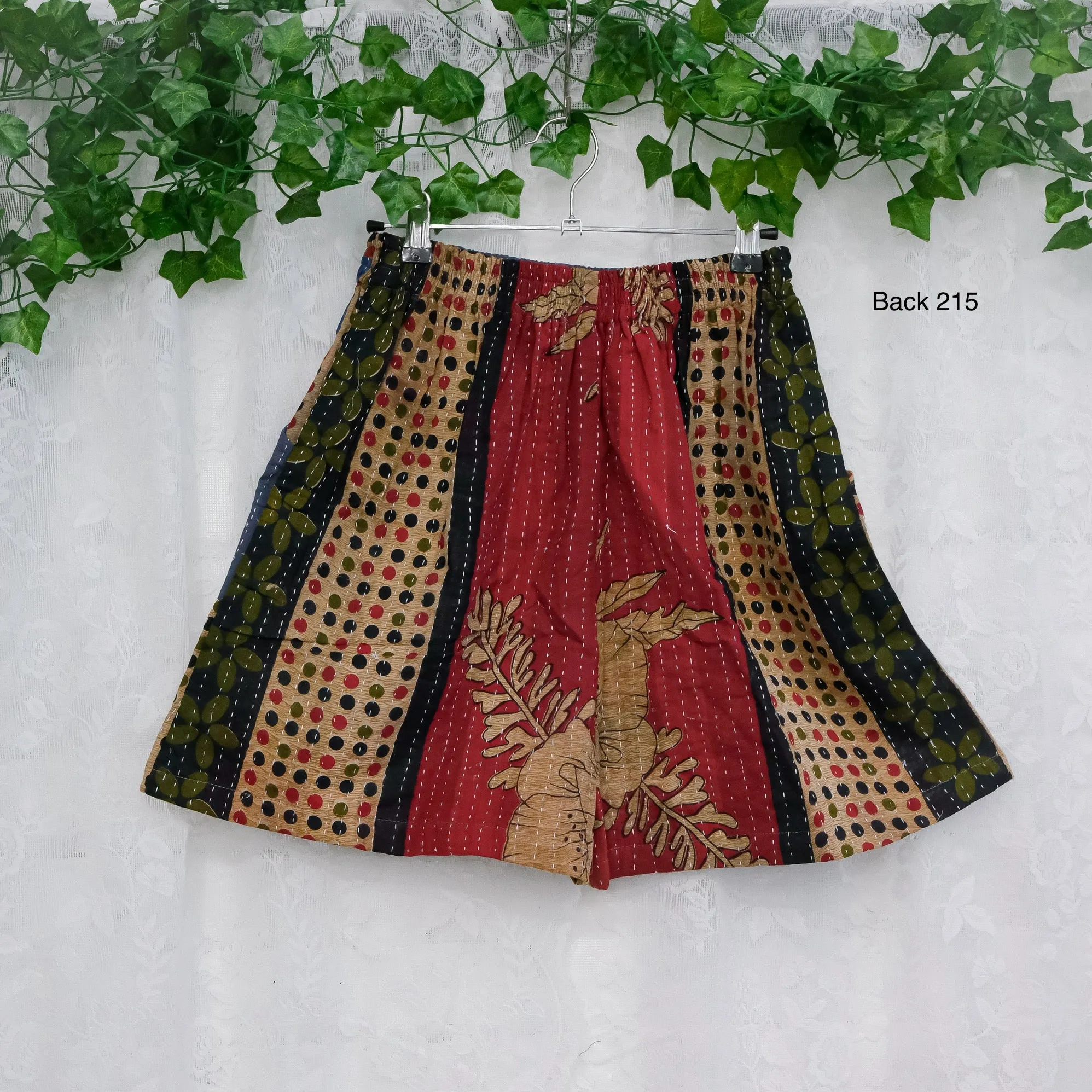 Kantha Shorts with Pockets