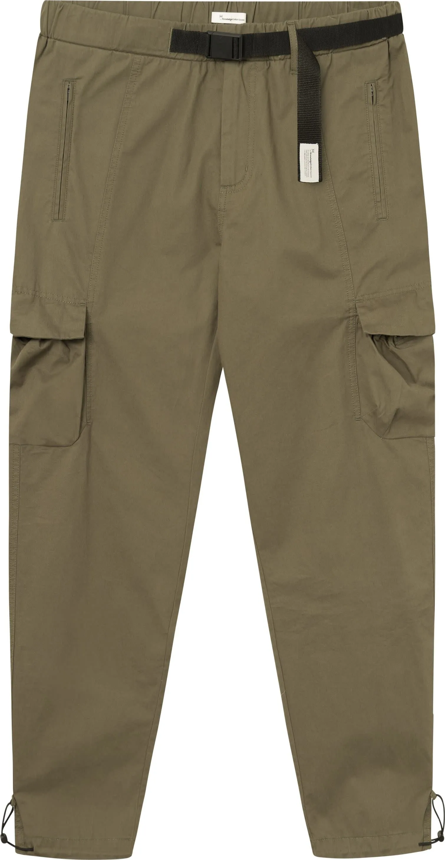 Knowledge Cotton Apparel Men&#x27;s Birch Hybrid Twill Belt Cargo Pants Dark Olive | Buy Knowledge Cotton Apparel Men&#x27;s Birch Hybrid Twill Belt Cargo Pants Dark Olive here | Outnorth