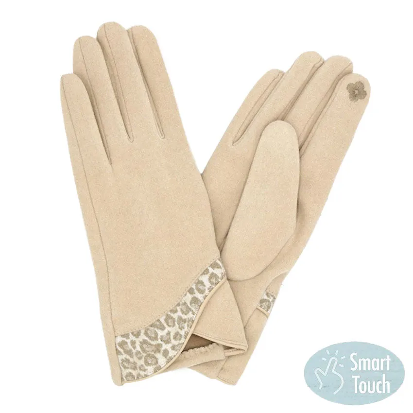 Leopard Print Smart Gloves