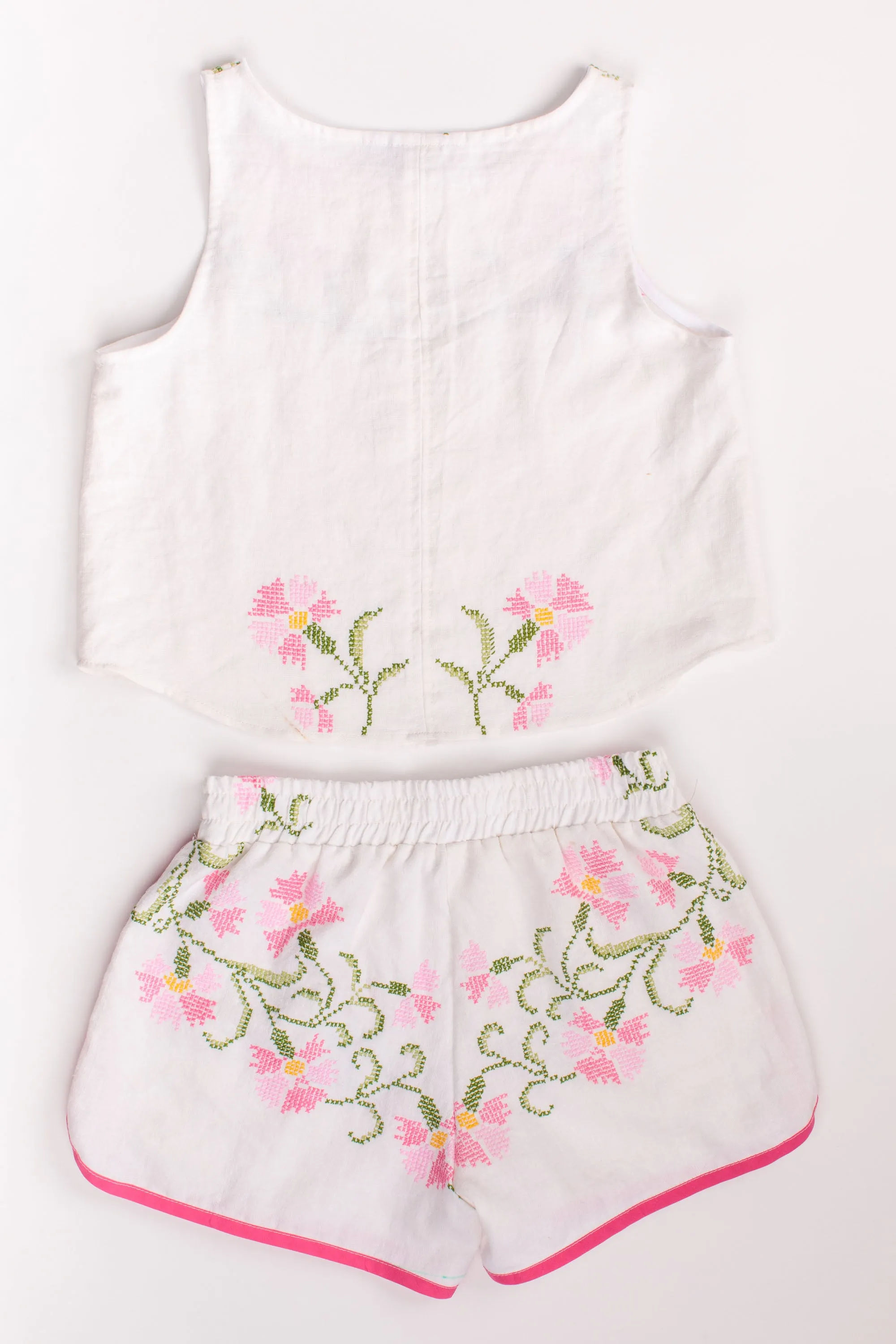 Linen Cross-stitch Summer Set (L)