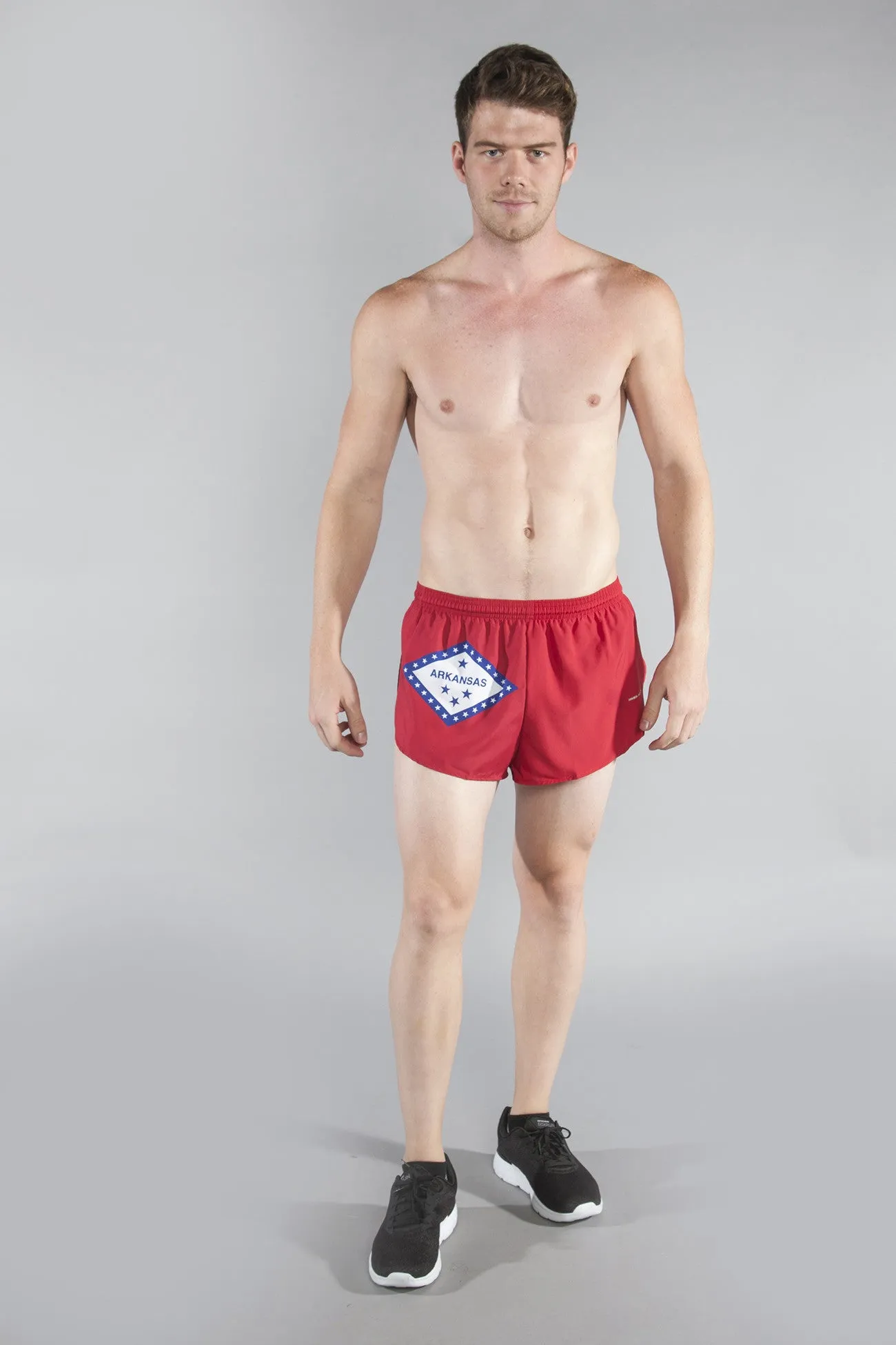 Men's 1" Elite Split Shorts- Arkansas