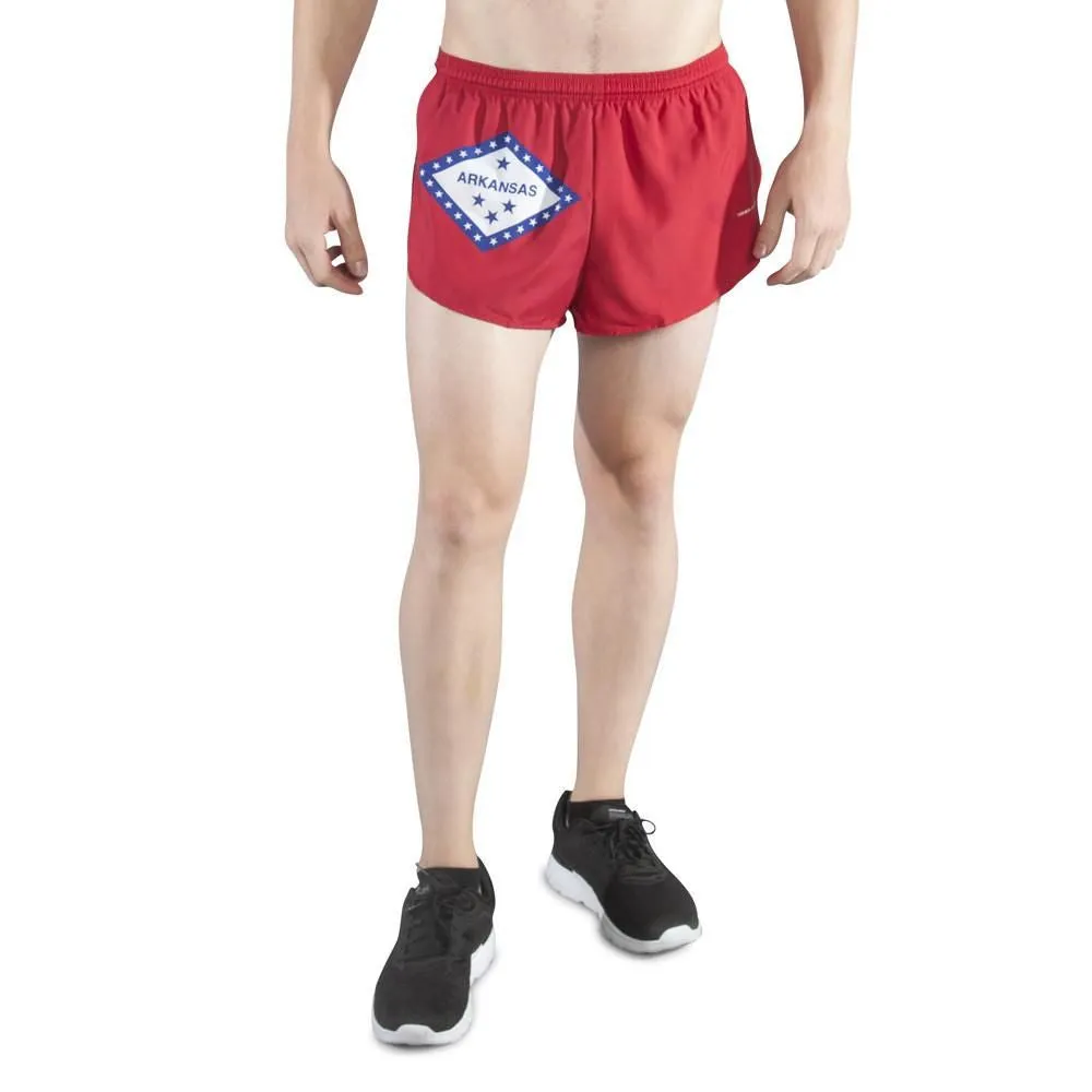 Men's 1" Elite Split Shorts- Arkansas