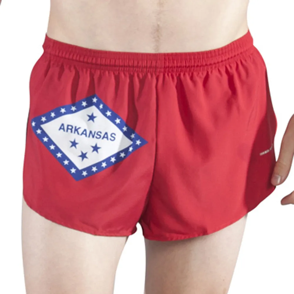 Men's 1" Elite Split Shorts- Arkansas