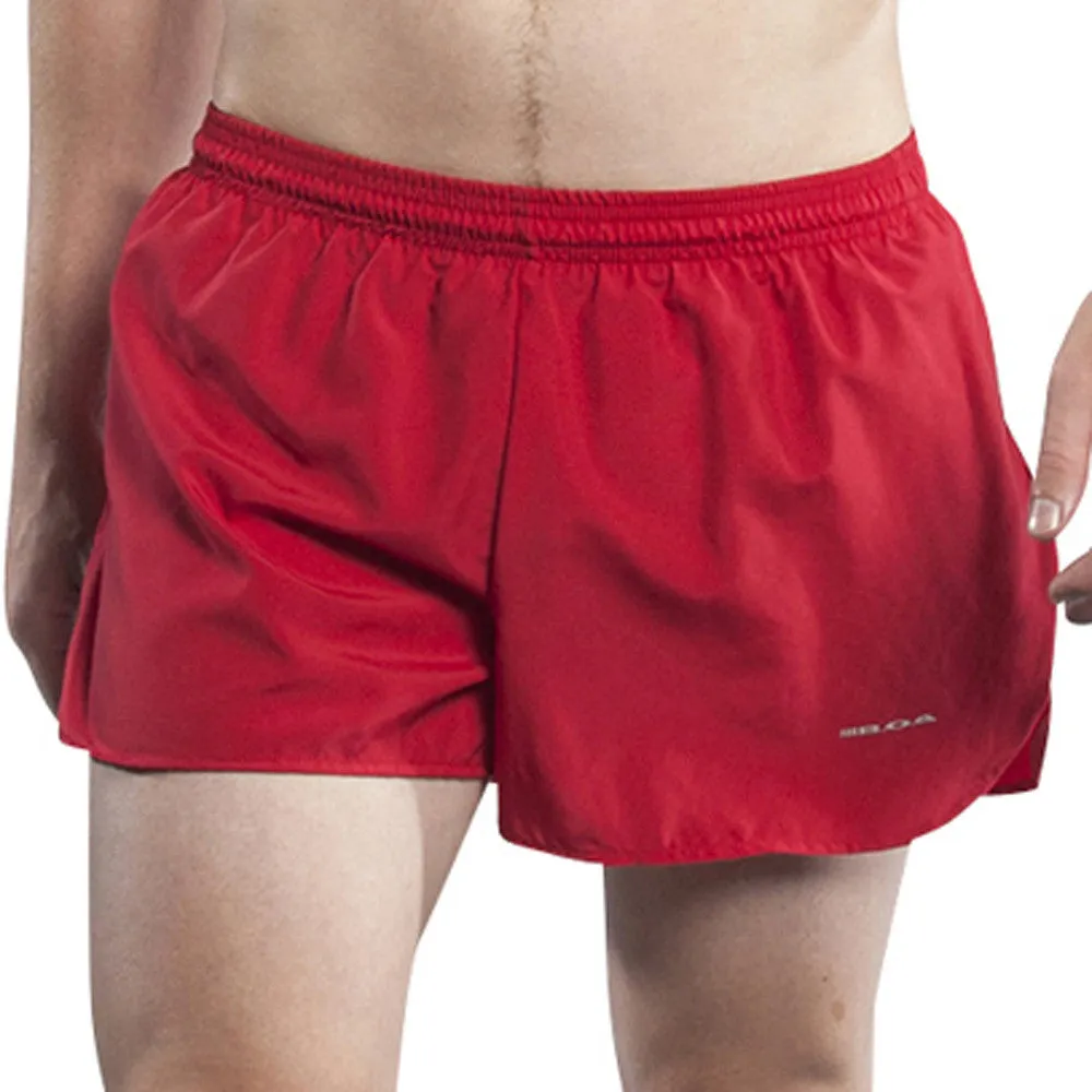 Men's 3" Half Split Trainer Shorts- Red