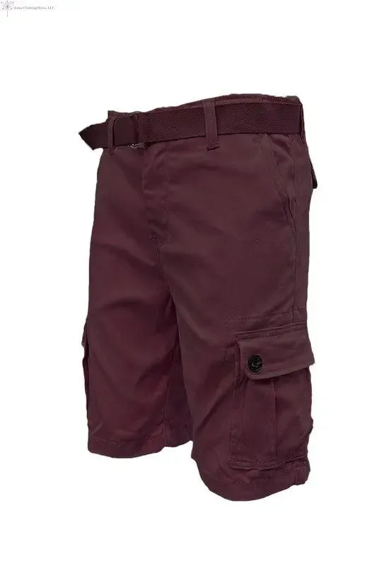 Men's Cargo Shorts With Belt