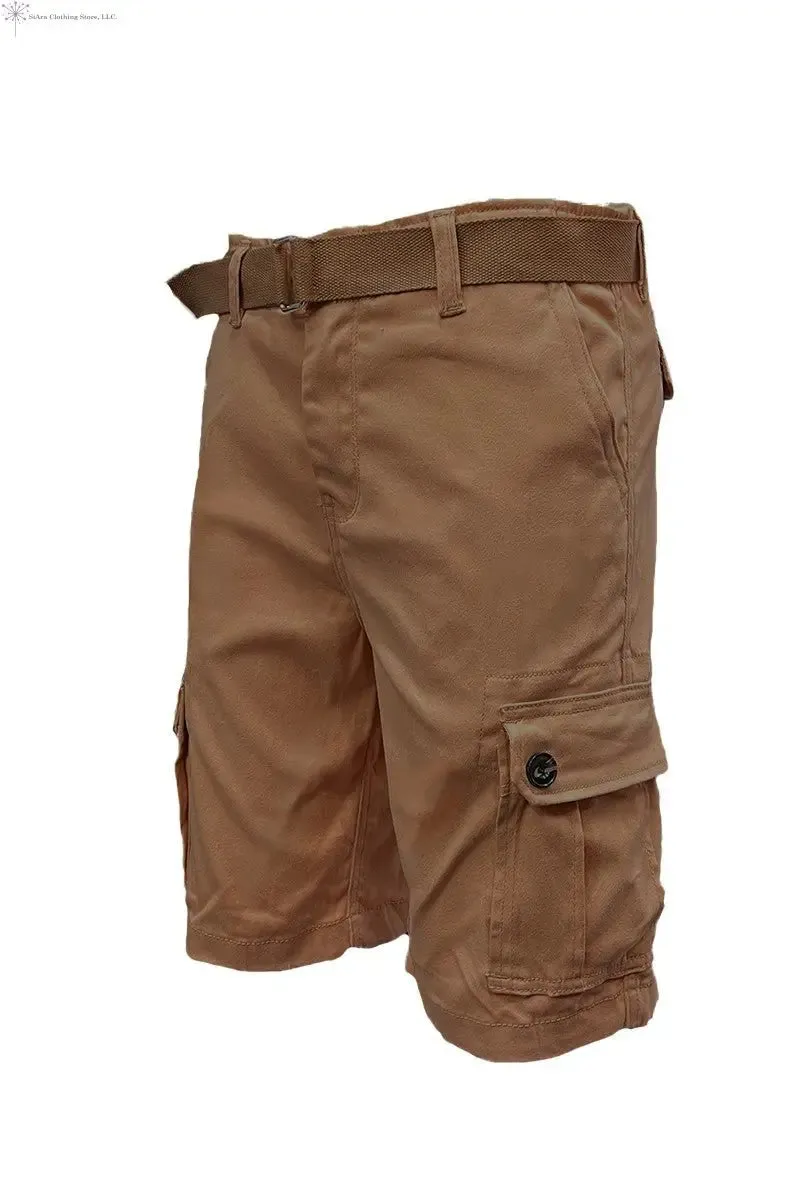 Men's Cargo Shorts With Belt