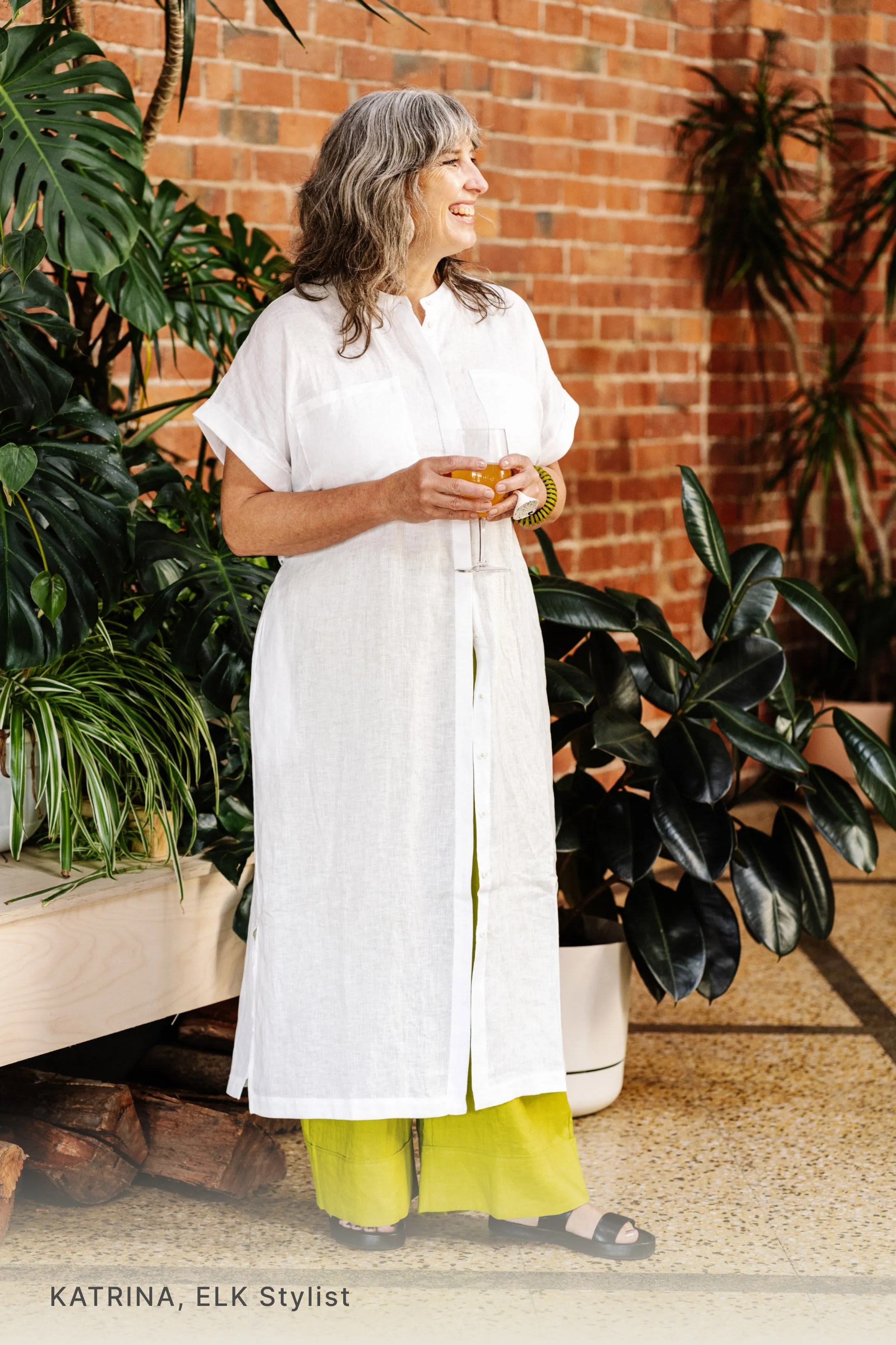 Mies Linen Shirt Dress