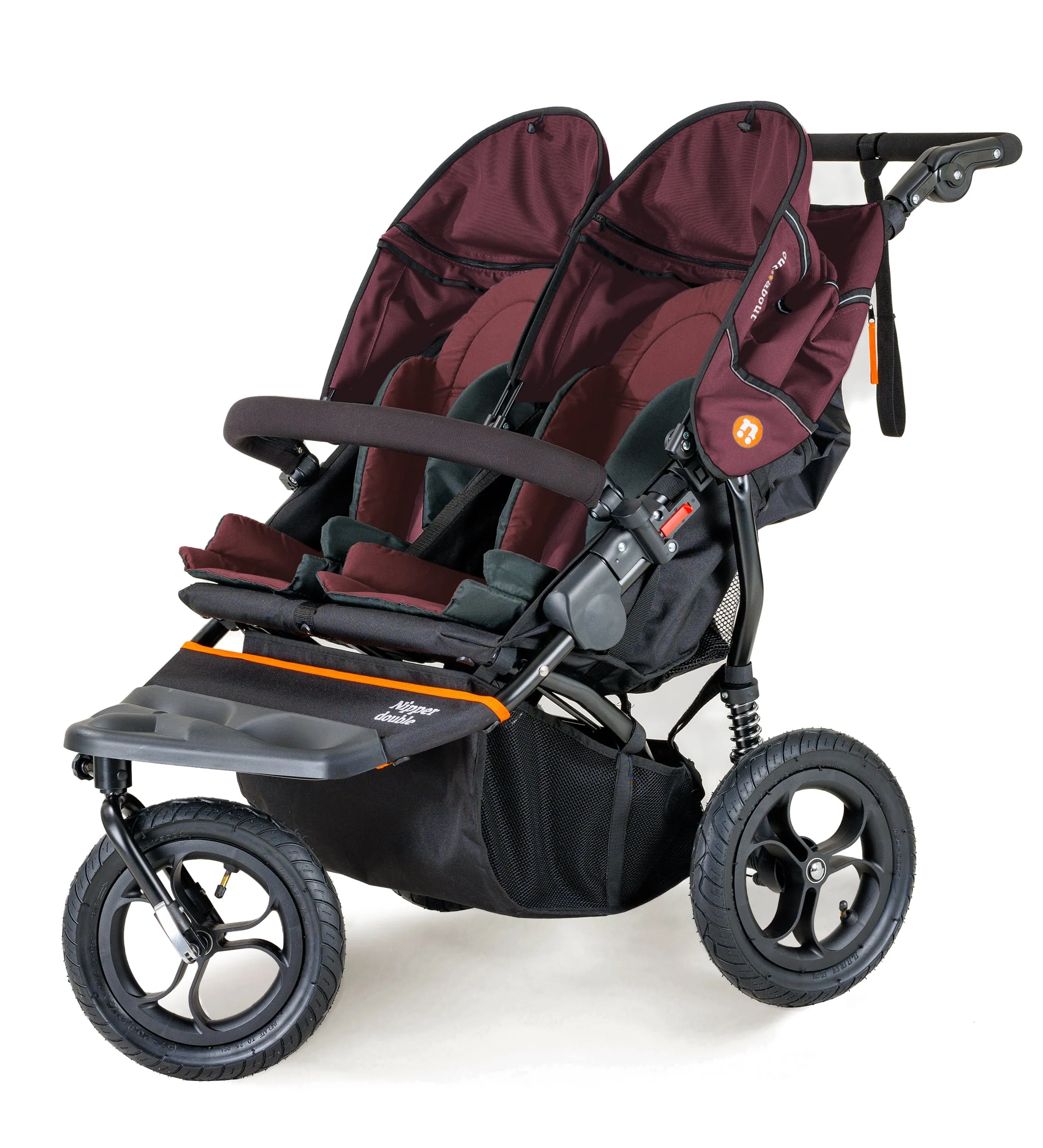 Out n About Nipper V5 Double Pushchair Twin Bundle - Bramble Berry