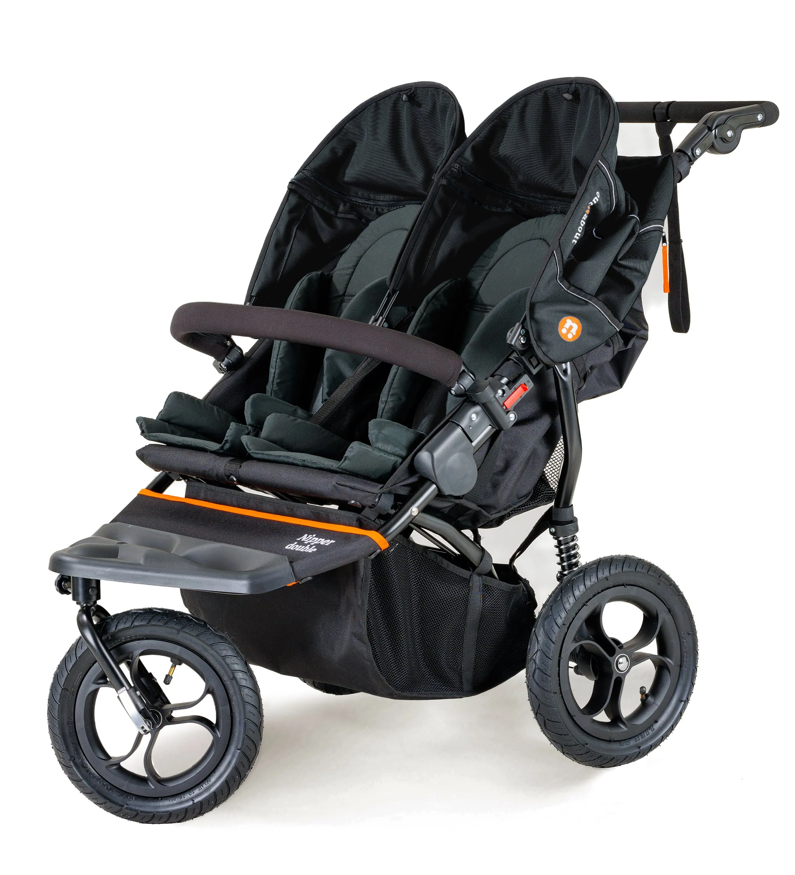 Out n About Nipper V5 Double Pushchair Twin Bundle - Forest Black