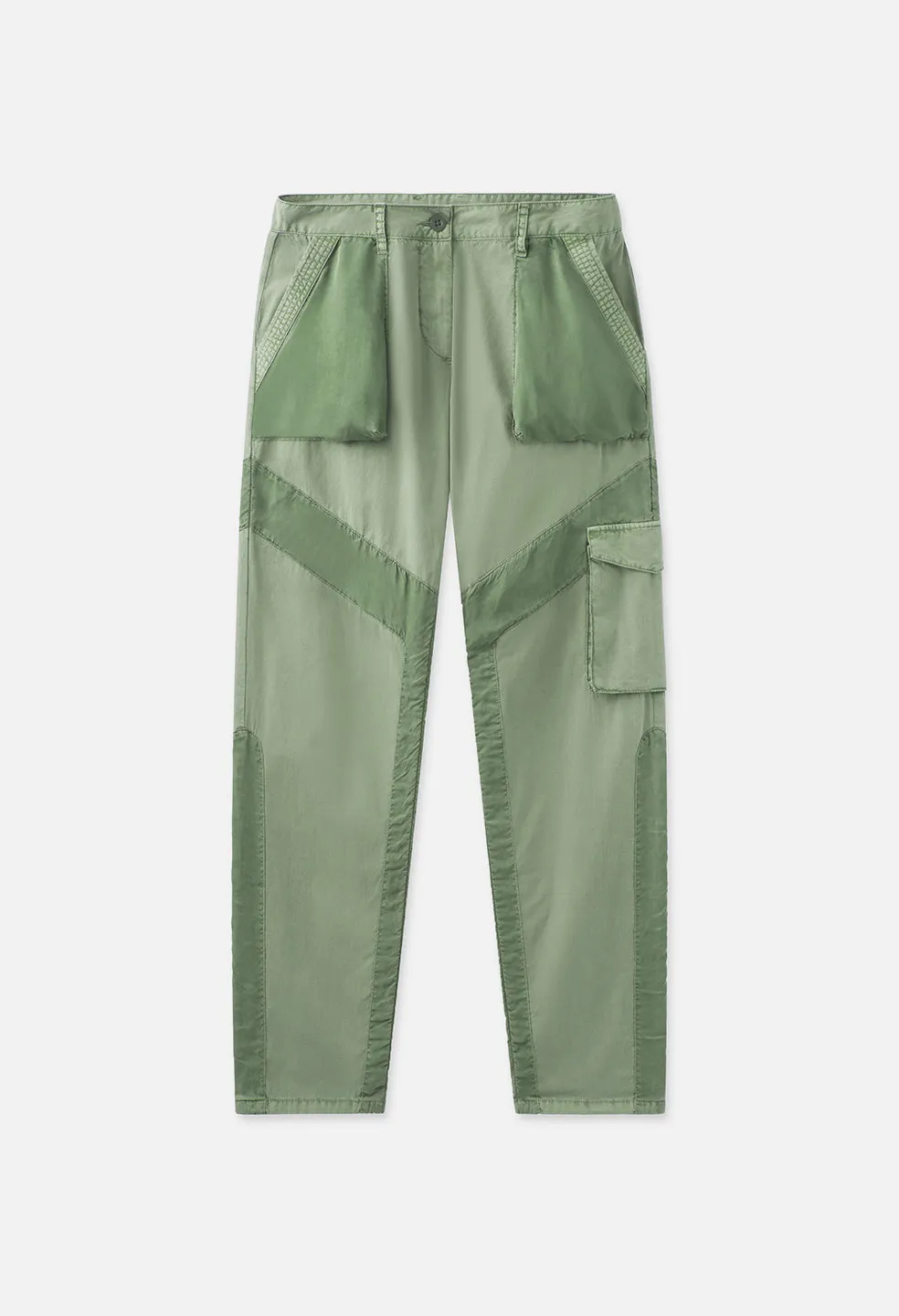 Paneled Utility Pant / Washed Olive