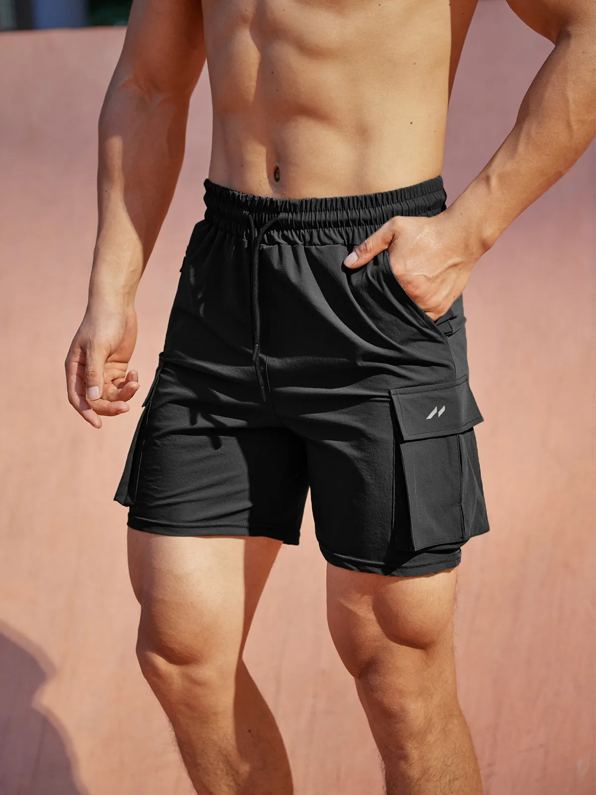 Performance Cargo Shorts Black