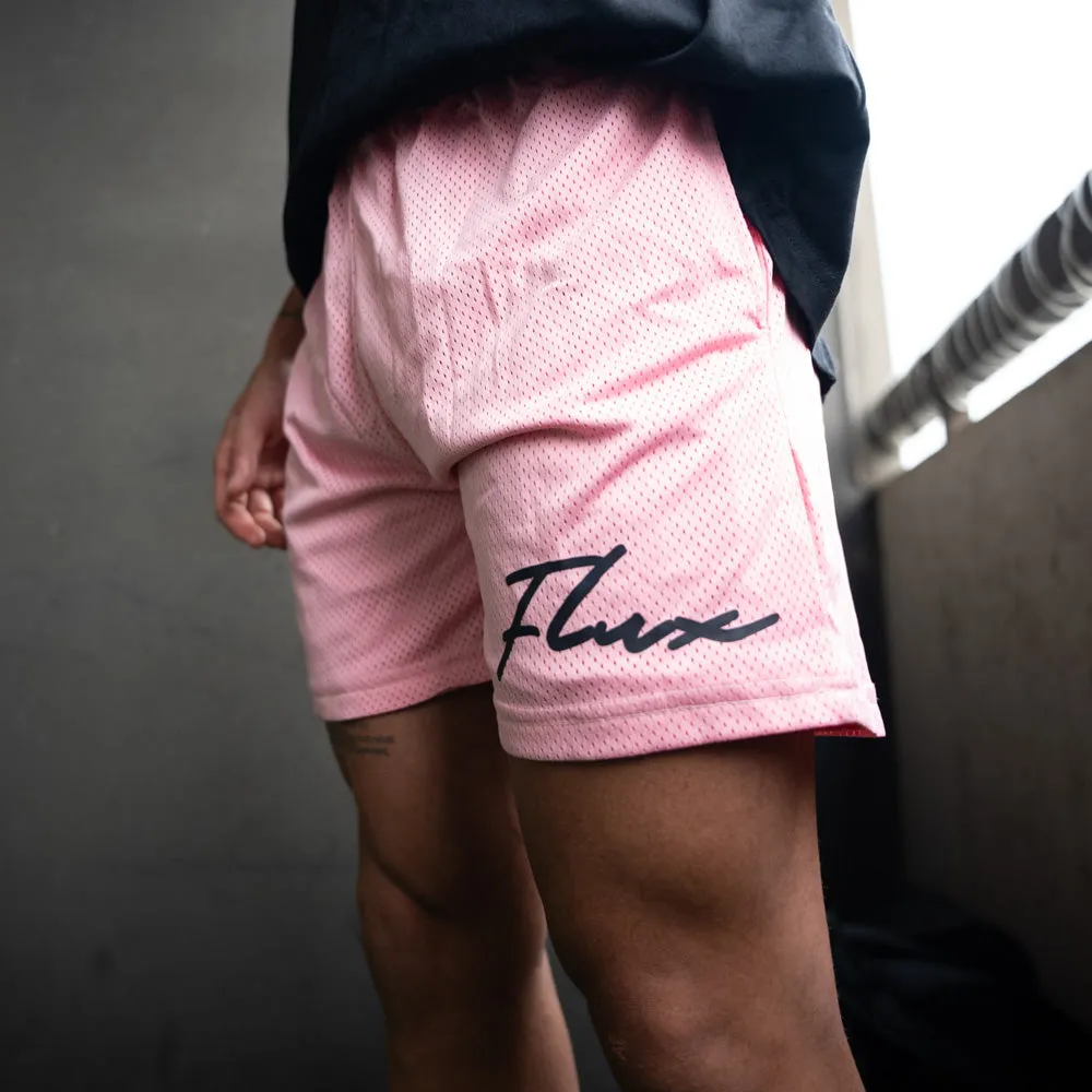 Pink Mesh Shorts 5" Double layered