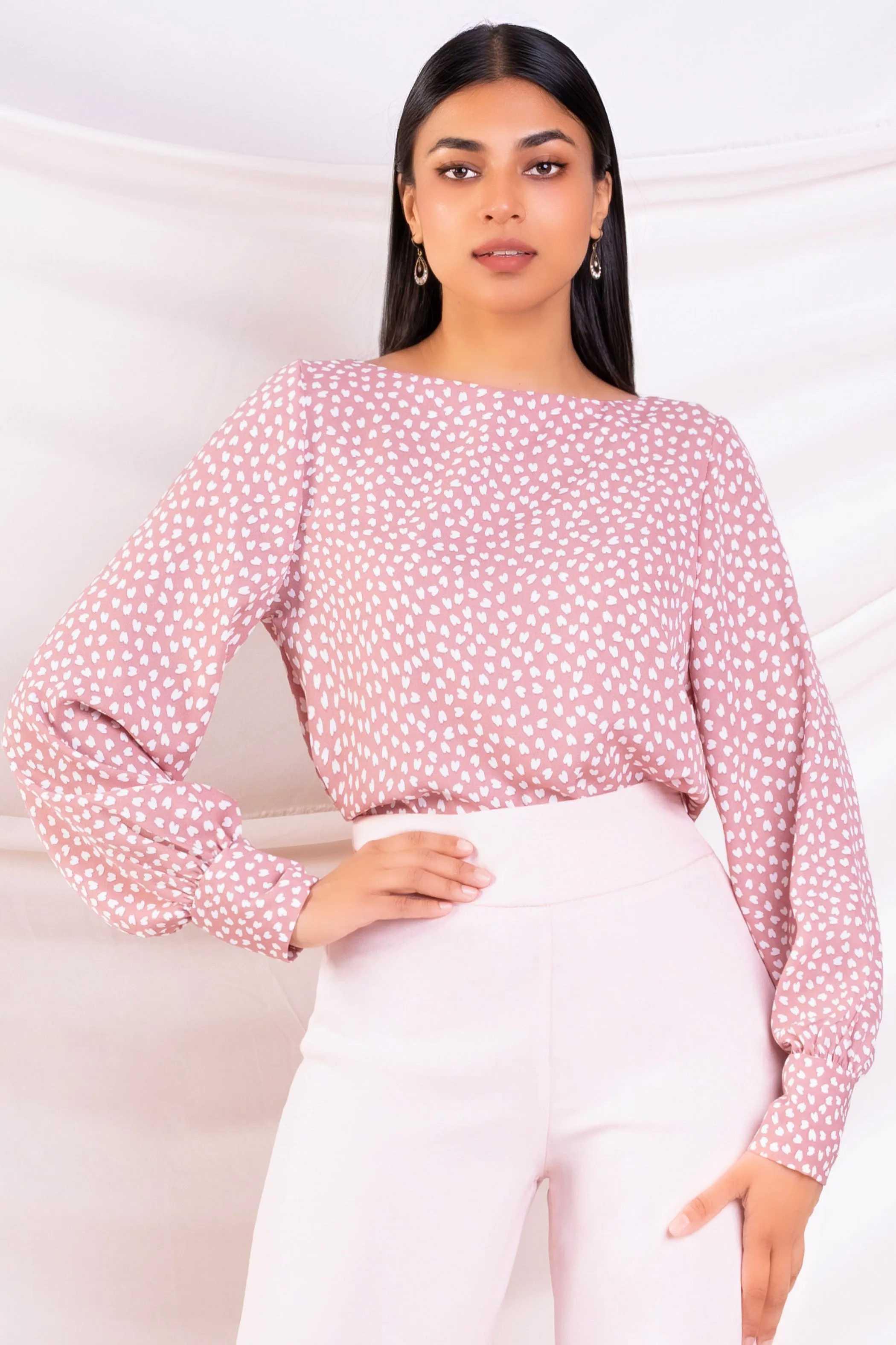 Pink Printed Top