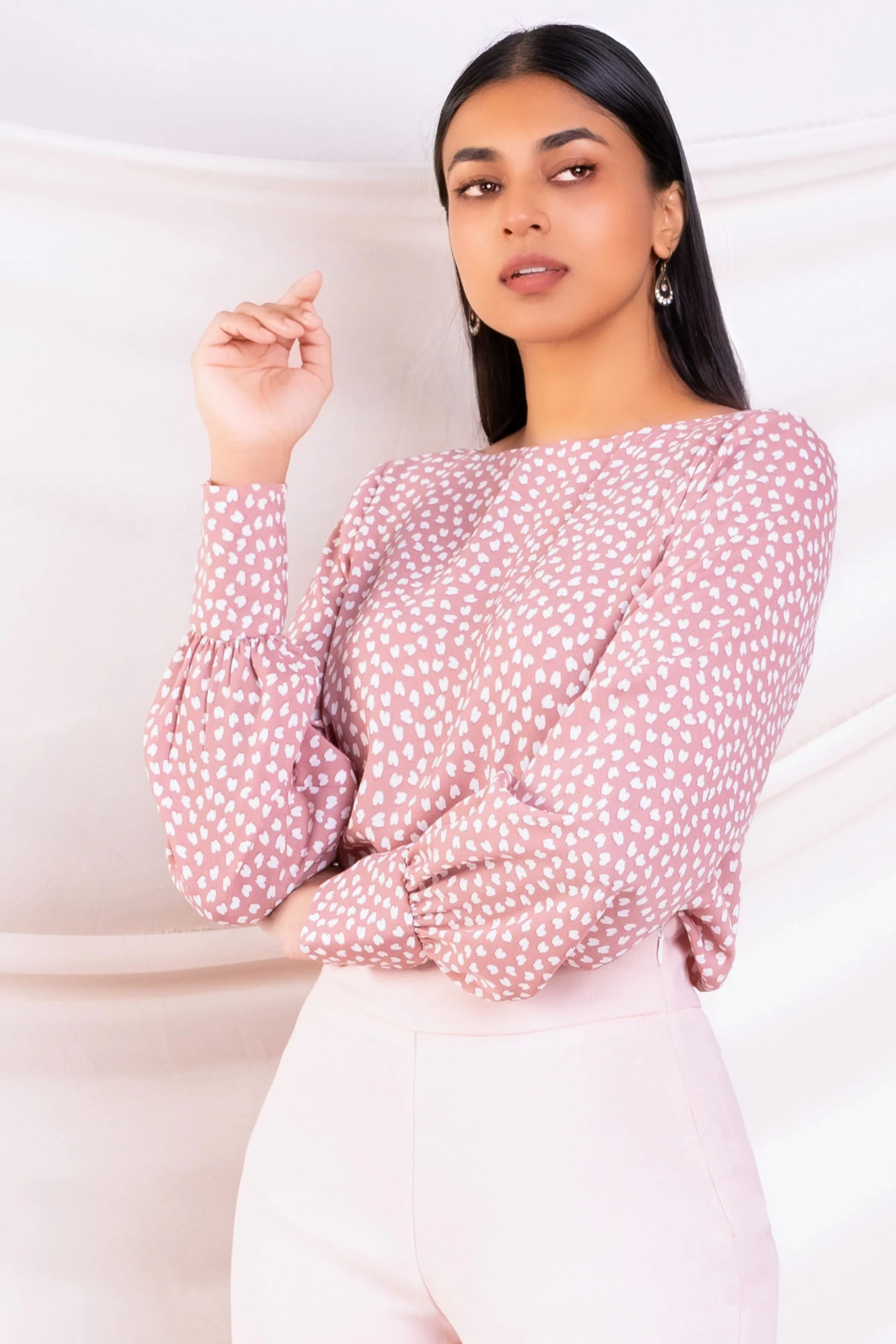 Pink Printed Top