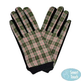 Plaid Smart Touch Gloves