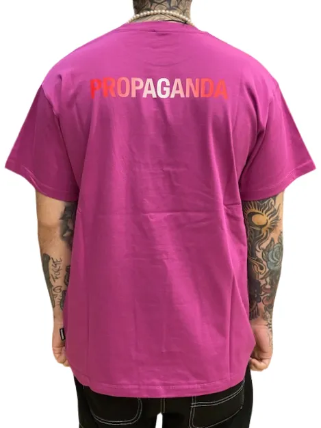 Propaganda men's short sleeve t-shirt with Gradient logo 23SSPRTS679 purple