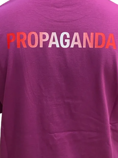 Propaganda men's short sleeve t-shirt with Gradient logo 23SSPRTS679 purple