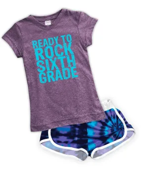 'Ready to Rock Sixth Grade' Fitted Tee & Shorts Set