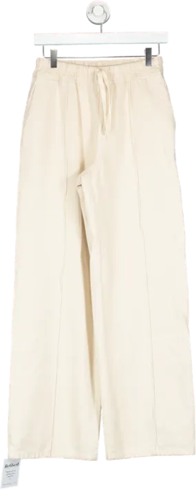 REISS Cream Cargo Trousers UK 8