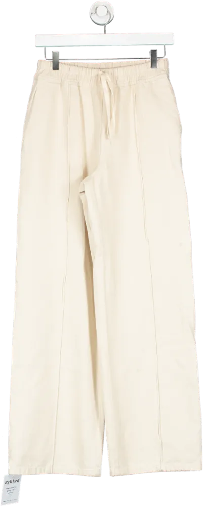 REISS Cream Cargo Trousers UK 8