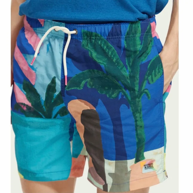 Scotch & Soda Printed Mid Length Swimshort (Aop Scene) 172424