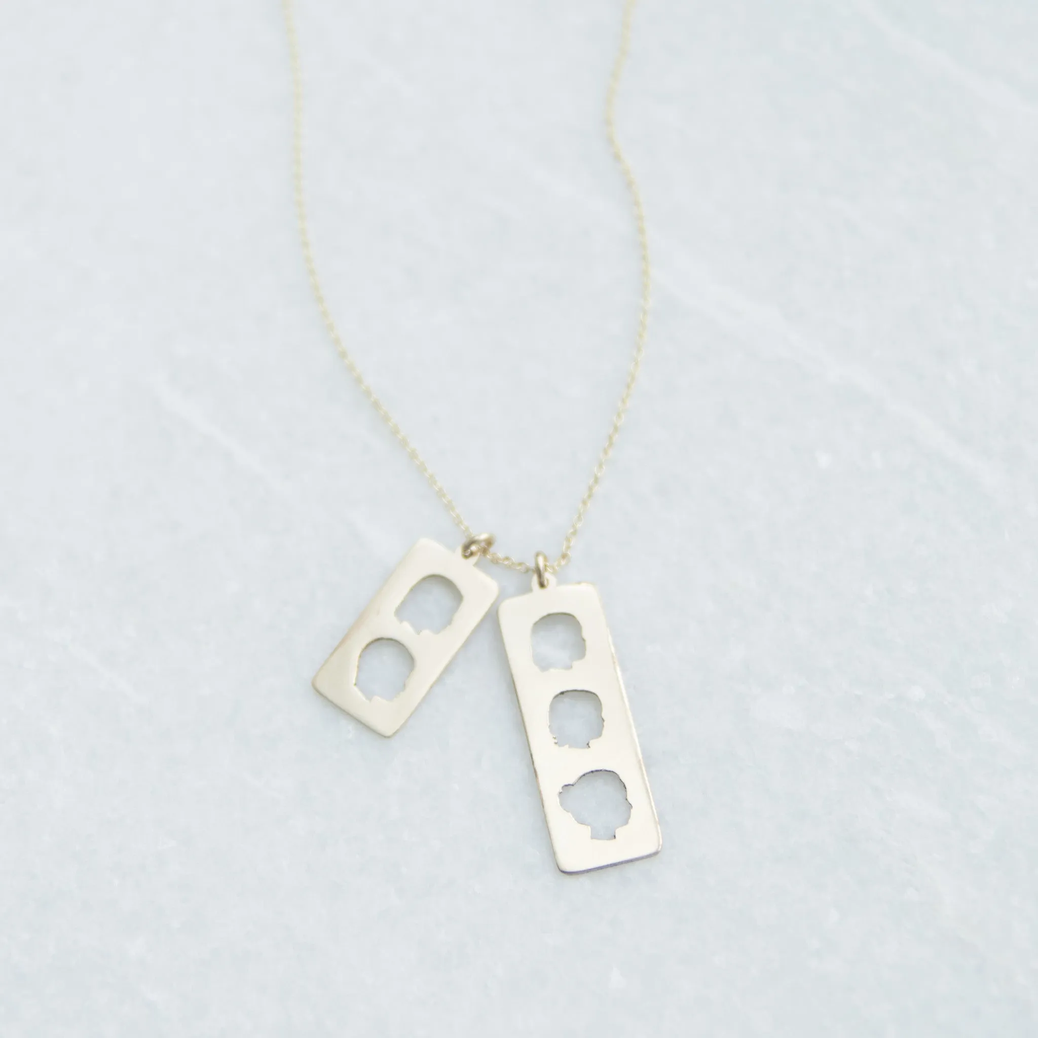 Silhouette Tag Necklace