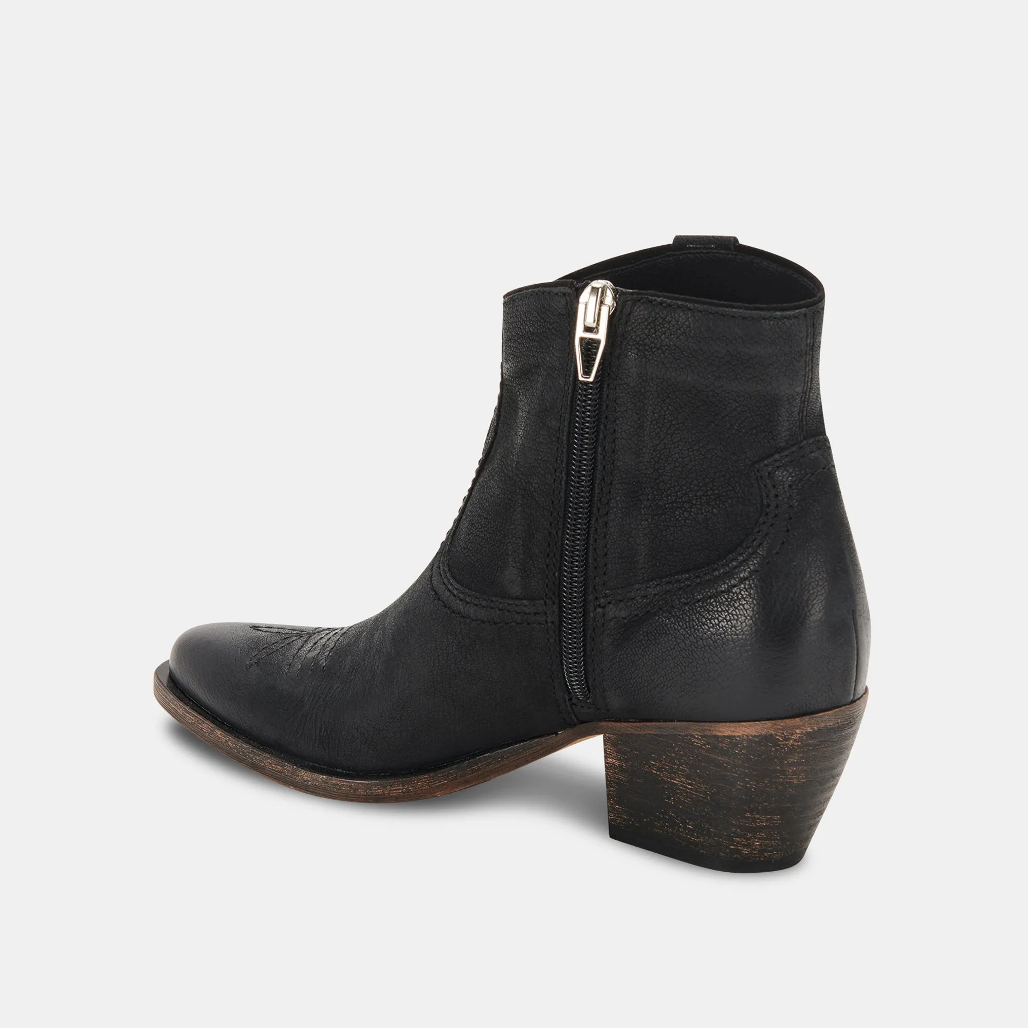 SILMA BOOTIES BLACK LEATHER re:vita